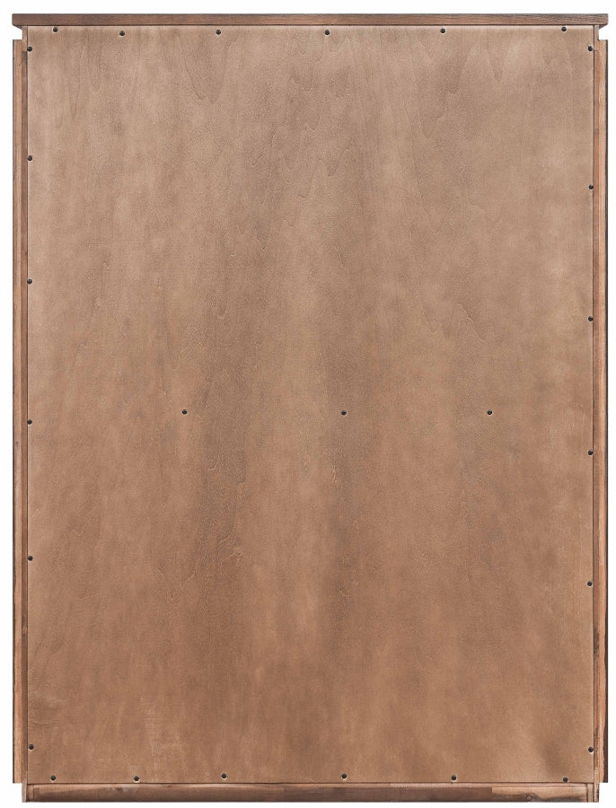 Astrid Solid Wood And Oak Veneer Chest in Brown - 818Brown-CH