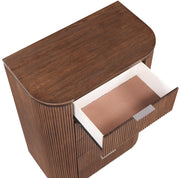 Astrid Solid Wood And Oak Veneer Chest in Brown - 818Brown-CH