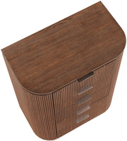 Astrid Solid Wood And Oak Veneer Chest in Brown - 818Brown-CH