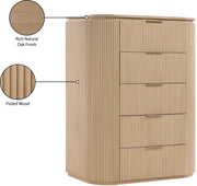 Astrid Solid Wood And Oak Veneer Chest in Natural - 818Oak-CH