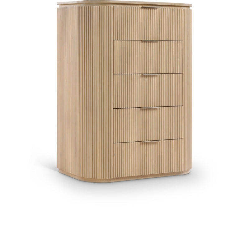 Astrid Solid Wood And Oak Veneer Chest in Natural - 818Oak-CH