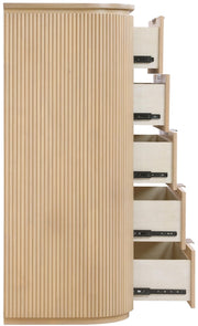 Astrid Solid Wood And Oak Veneer Chest in Natural - 818Oak-CH
