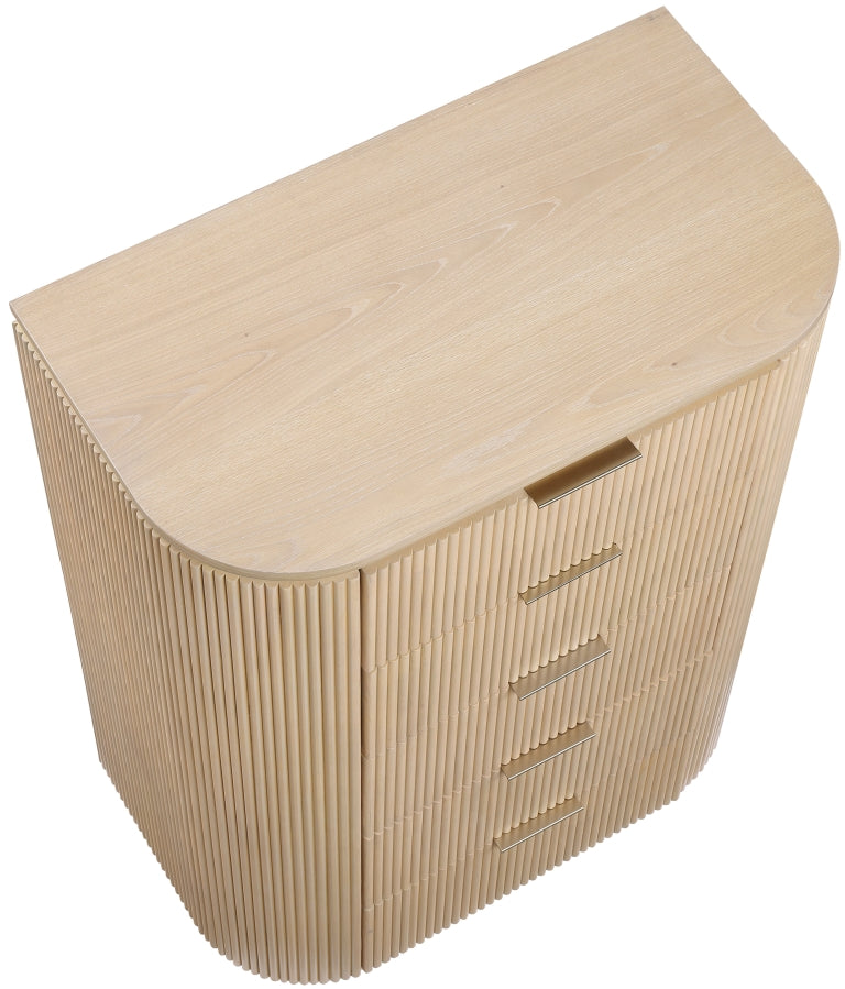 Astrid Solid Wood And Oak Veneer Chest in Natural - 818Oak-CH