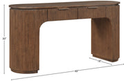 Astrid Solid Wood And Oak Veneer Desk in Brown - 818Brown-Desk