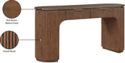 Astrid Solid Wood And Oak Veneer Desk in Brown - 818Brown-Desk