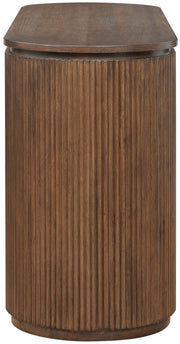 Astrid Solid Wood And Oak Veneer Desk in Brown - 818Brown-Desk