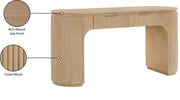 Astrid Solid Wood And Oak Veneer Desk in Natural - 818Oak-Desk