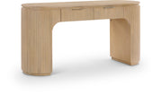 Astrid Solid Wood And Oak Veneer Desk in Natural - 818Oak-Desk
