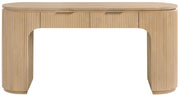 Astrid Solid Wood And Oak Veneer Desk in Natural - 818Oak-Desk