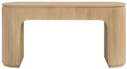 Astrid Solid Wood And Oak Veneer Desk in Natural - 818Oak-Desk
