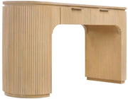 Astrid Solid Wood And Oak Veneer Desk in Natural - 818Oak-Desk