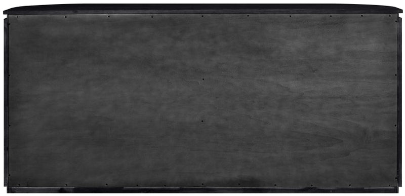 Astrid Solid Wood And Oak Veneer Dresser in Black - 818Black-D