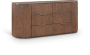 Astrid Solid Wood And Oak Veneer Dresser in Brown - 818Brown-D