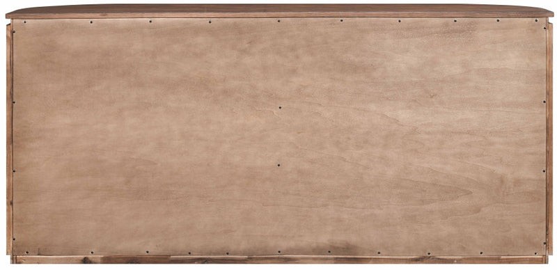 Astrid Solid Wood And Oak Veneer Dresser in Brown - 818Brown-D