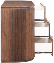 Astrid Solid Wood And Oak Veneer Dresser in Brown - 818Brown-D