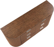 Astrid Solid Wood And Oak Veneer Dresser in Brown - 818Brown-D