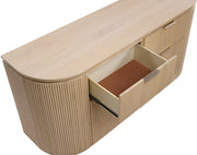 Astrid Solid Wood And Oak Veneer Dresser in Natural - 818Oak-D
