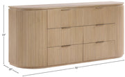 Astrid Solid Wood And Oak Veneer Dresser in Natural - 818Oak-D