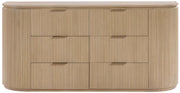 Astrid Solid Wood And Oak Veneer Dresser in Natural - 818Oak-D