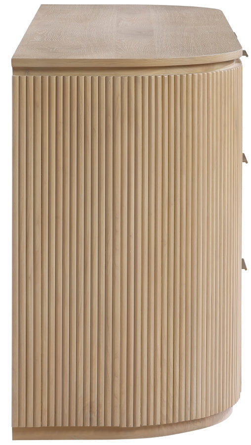 Astrid Solid Wood And Oak Veneer Dresser in Natural - 818Oak-D