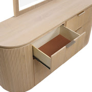 Astrid Solid Wood And Oak Veneer Dresser in Natural - 818Oak-D