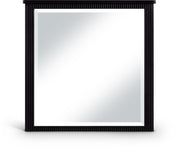 Astrid Solid Wood And Oak Veneer Mirror in Black - 818Black-M