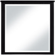 Astrid Solid Wood And Oak Veneer Mirror in Black - 818Black-M