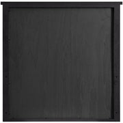 Astrid Solid Wood And Oak Veneer Mirror in Black - 818Black-M