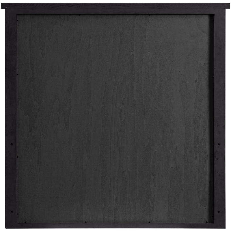 Astrid Solid Wood And Oak Veneer Mirror in Black - 818Black-M