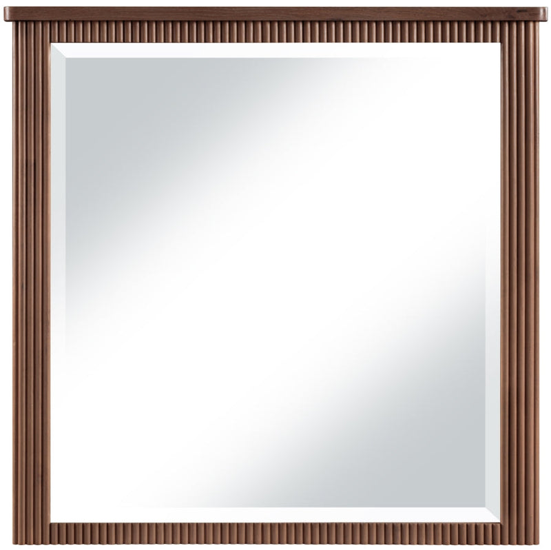 Astrid Solid Wood And Oak Veneer Mirror in Brown - 818Brown-M