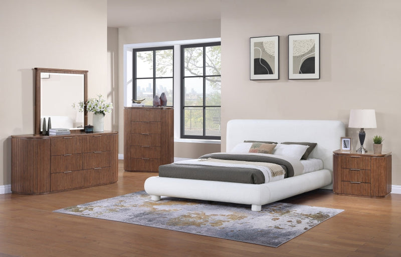 Astrid Solid Wood And Oak Veneer Mirror in Brown - 818Brown-M