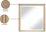 Astrid Solid Wood And Oak Veneer Mirror in Natural - 818Oak-M