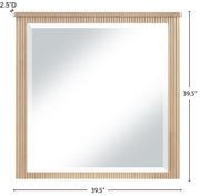 Astrid Solid Wood And Oak Veneer Mirror in Natural - 818Oak-M