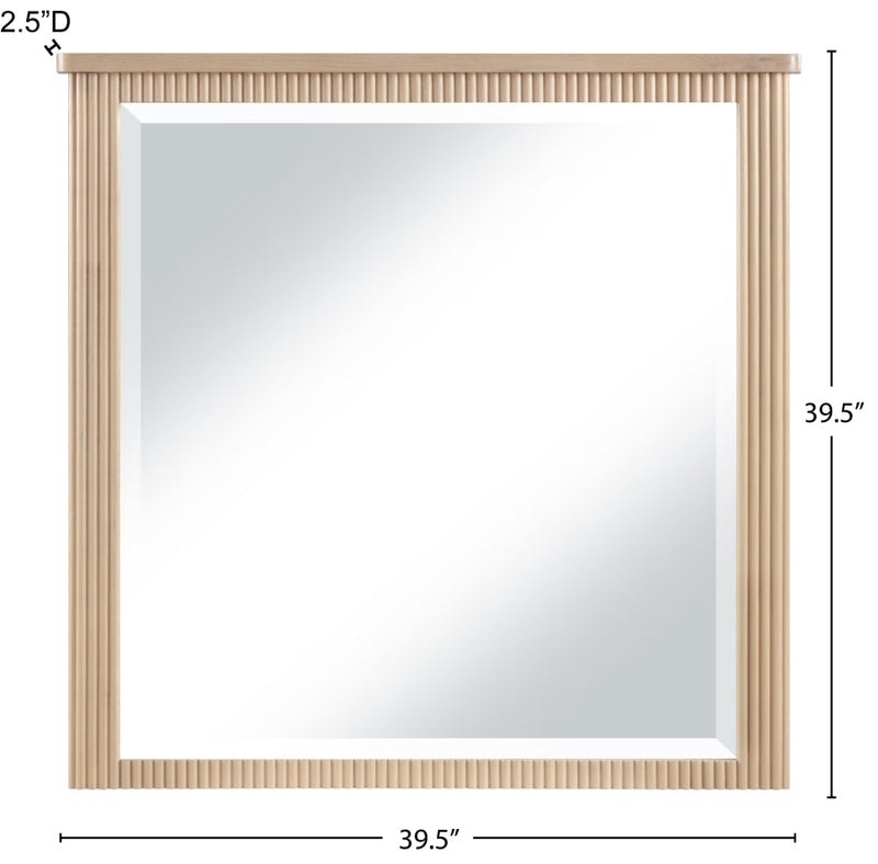 Astrid Solid Wood And Oak Veneer Mirror in Natural - 818Oak-M