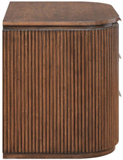 Astrid Solid Wood And Oak Veneer Nightstand in Brown - 818Brown-NS