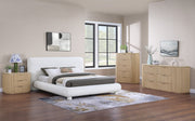 Astrid Solid Wood And Oak Veneer Nightstand in Natural - 818Oak-NS