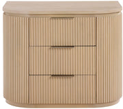 Astrid Solid Wood And Oak Veneer Nightstand in Natural - 818Oak-NS