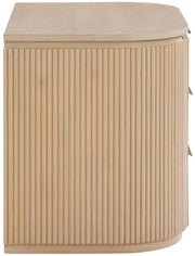 Astrid Solid Wood And Oak Veneer Nightstand in Natural - 818Oak-NS