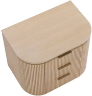 Astrid Solid Wood And Oak Veneer Nightstand in Natural - 818Oak-NS