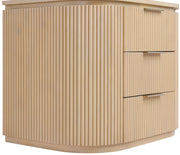 Astrid Solid Wood And Oak Veneer Nightstand in Natural - 818Oak-NS