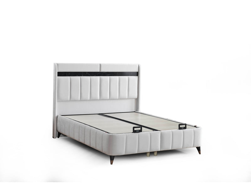 Asya Storage Bed With Headboard - Queen in Grey - 200-ELIF-ASY-150-EY393-SB