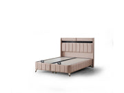 Asya Storage Bed With Headboard - Queen in Grey - 200-ELIF-ASY-150-EY393-SB