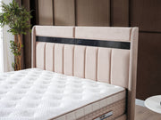 Asya Storage Bed With Headboard - Queen in Grey - 200-ELIF-ASY-150-EY393-SB