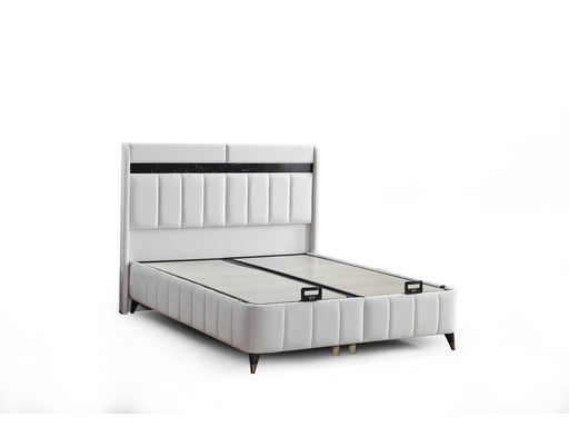 Asya Storage Bed With Headboard - Twin in Grey - 200-ELIF-ASY-90-EY393-SB