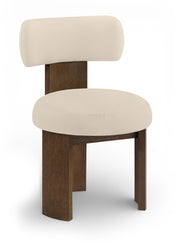 Atelier Vegan Leather Upholstered Dining Chair in Beige, Set of 2 - 88085Beige-C