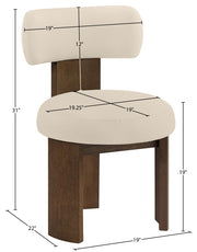 Atelier Vegan Leather Upholstered Dining Chair in Beige, Set of 2 - 88085Beige-C