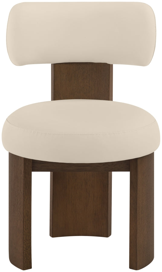 Atelier Vegan Leather Upholstered Dining Chair in Beige, Set of 2 - 88085Beige-C