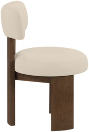 Atelier Vegan Leather Upholstered Dining Chair in Beige, Set of 2 - 88085Beige-C