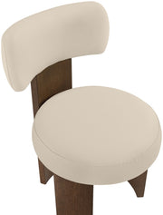 Atelier Vegan Leather Upholstered Dining Chair in Beige, Set of 2 - 88085Beige-C