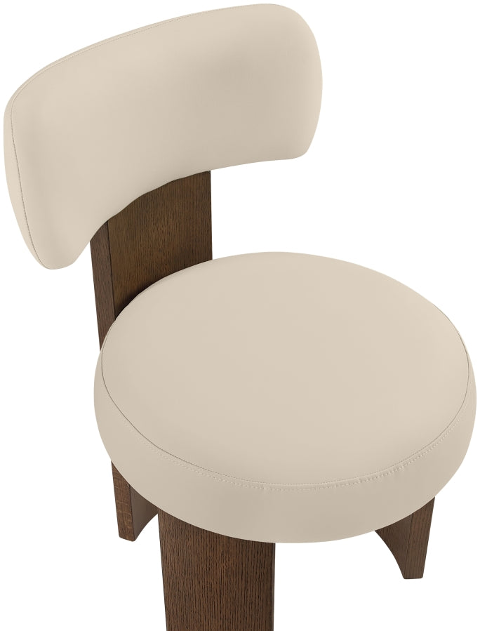 Atelier Vegan Leather Upholstered Dining Chair in Beige, Set of 2 - 88085Beige-C
